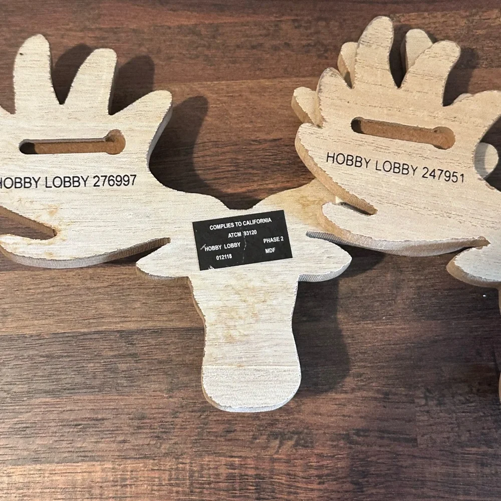 Moose Wooden Hangers- Set of 3